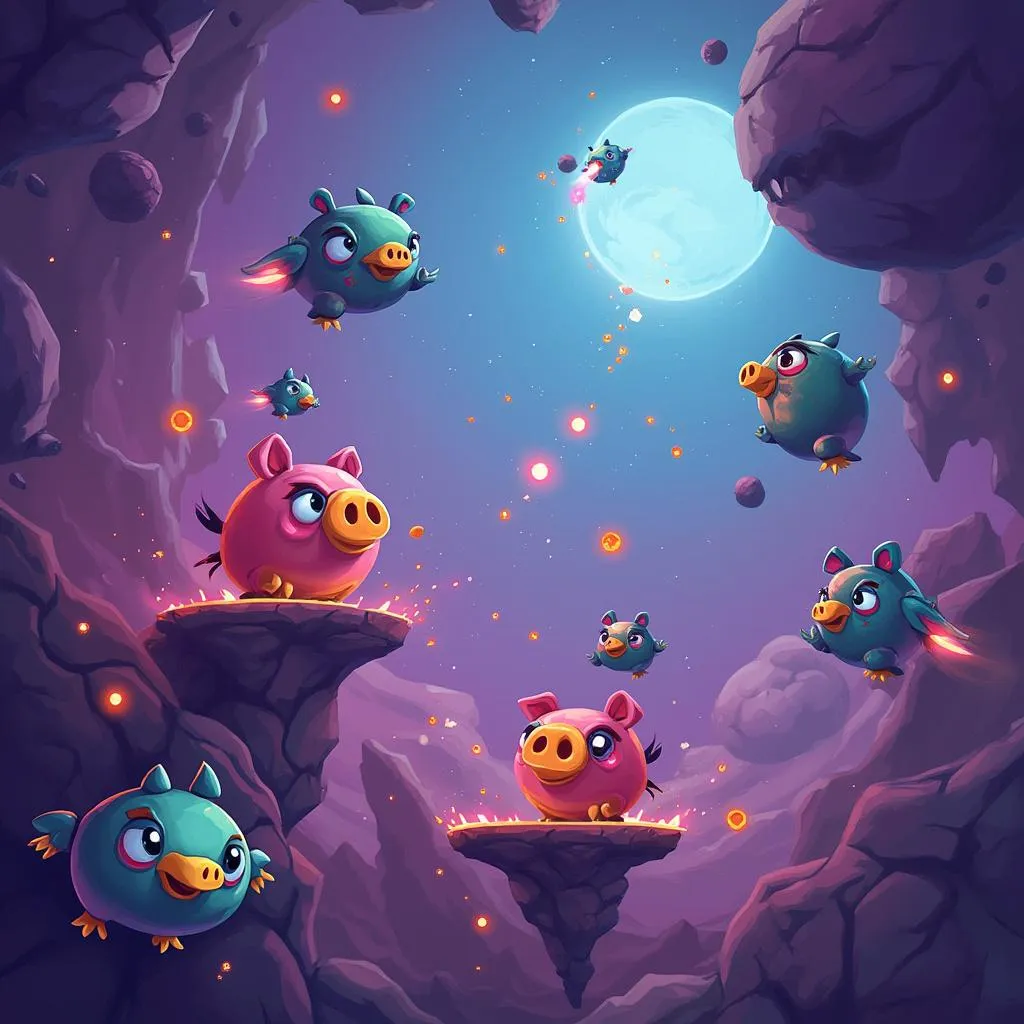 Cosmic Birds Gameplay Screenshot